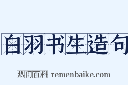 白羽书生造句是什么意思的图片